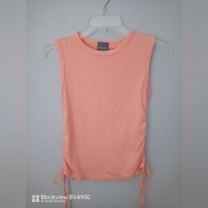 Olivia Rae peach sleeveless top with side ties. xs